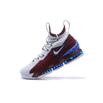 Nike Erkek Lebron 15 Beyaz / Kırmızı / Mavi Basketbol Ayakkabısı Türkiye - GE39GZ6H